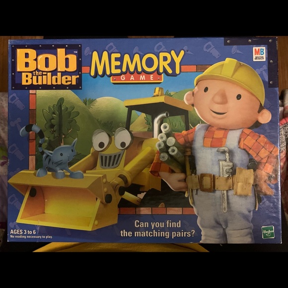 Milton Bradley | Toys | Vintage Bob The Builder Memory Matching Game ...